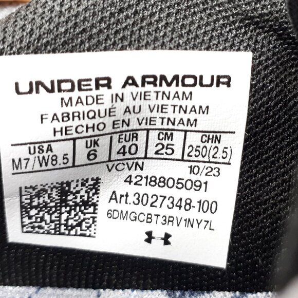 Under Armour Project Rock 6 Gym Training Shoe Sneaker Gray Mens 7 / Womens 8.5 - Picture 9 of 12